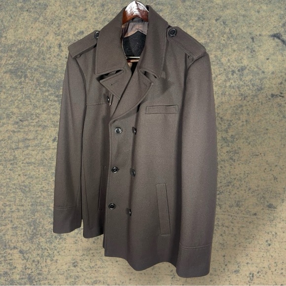 Black Rivet Men's Taupe Gray Peacoat Size XL - Picture 4 of 16
